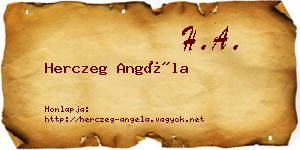Herczeg Angéla névjegykártya